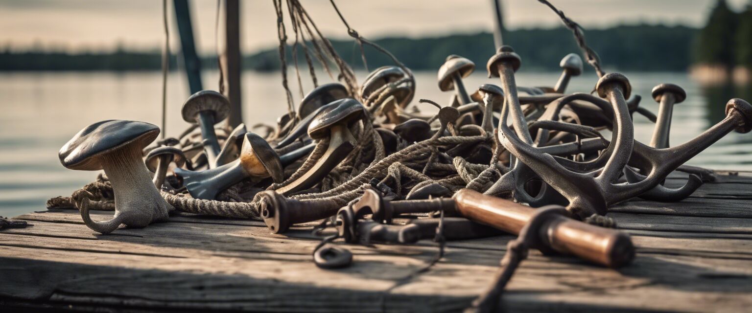 Different types of small boat anchors